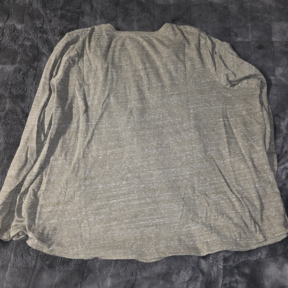 EVRI- Soft V-Neck Long Sleeve Women's Top - Olive - Picture 3 of 3